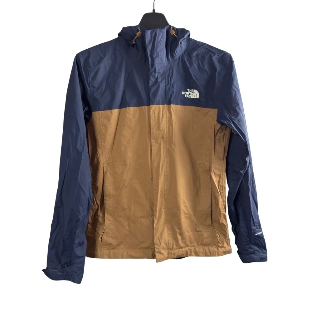 The North Face Venture 2 Rain Jacket Mens Small Navy Blue Timber DryVent Hooded